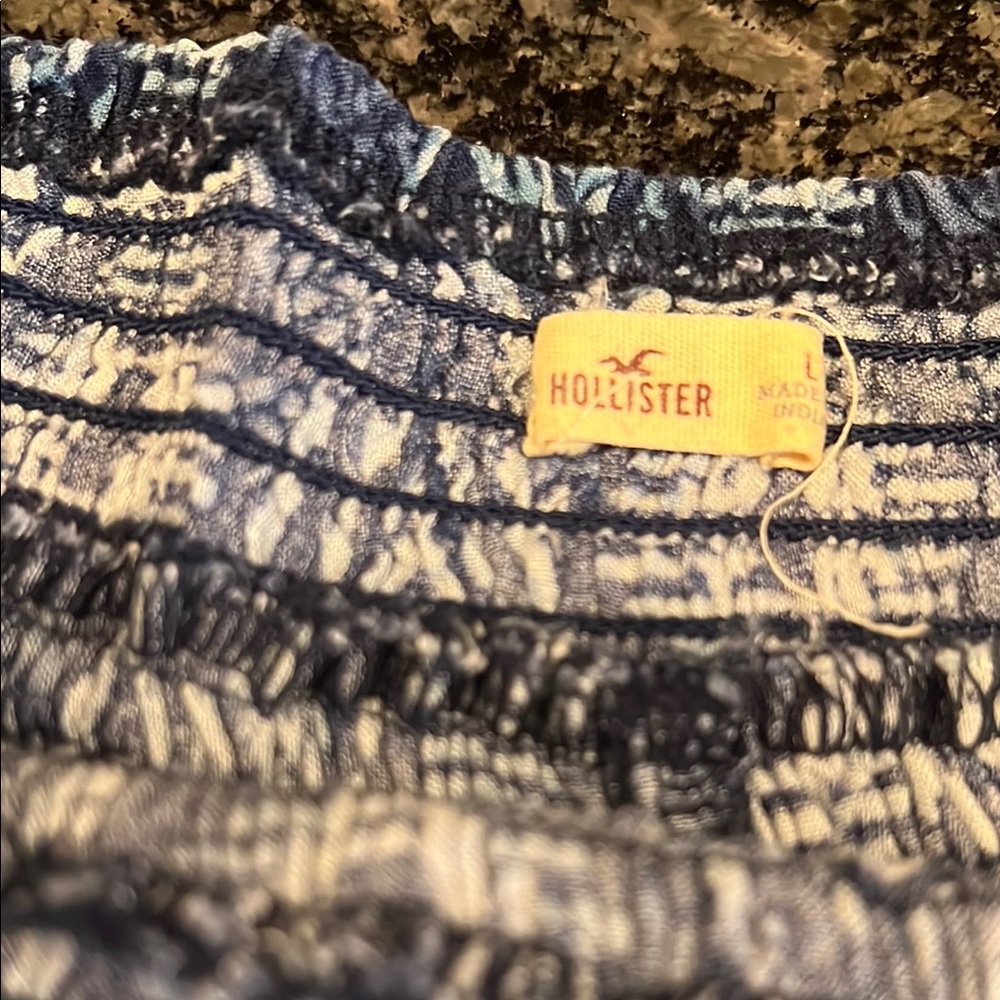 Hollister Cotton Blue Smocked Shorts